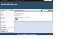 Desktop Screenshot of financeenquiry.savingadvice.com